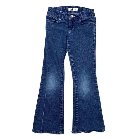 L.e.i Flare Leg Jeans Girls Size 7 - Picture 1 of 6